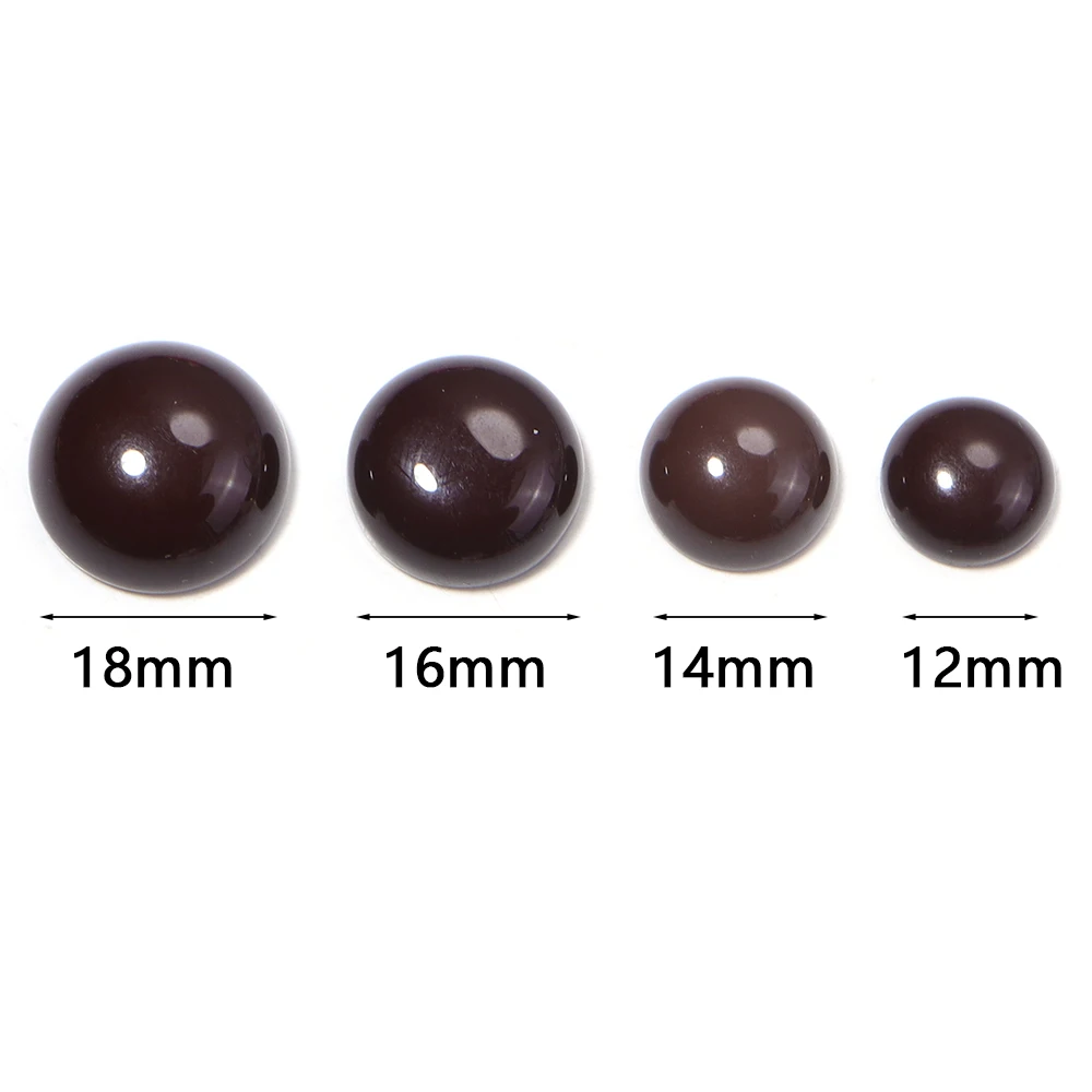 10-20pcs 12/14/16/18mm Colorful Resin Cabochons Half Round Flat Back Cabochons Cameo For DIY Earrings Hairpins Decor Accessories