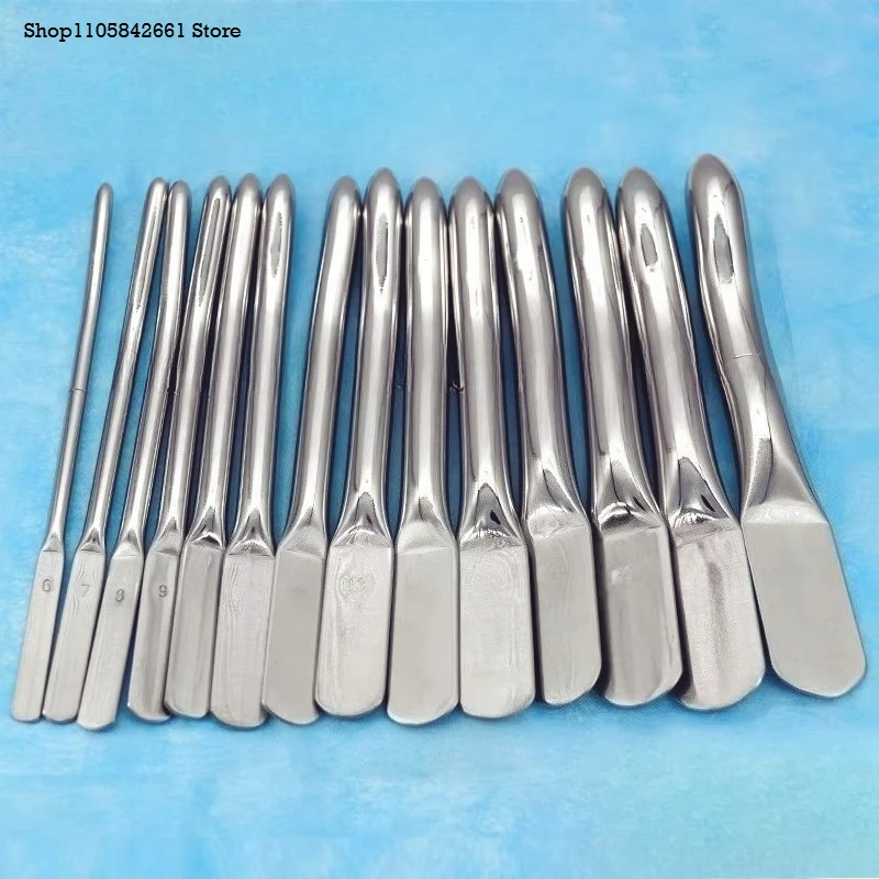 Graded Uterine Urethral Dilator Set, 12Pcs 4-9.5mm & 6Pcs 10-13mm Stainless Steel Diagnostic Instrument Kit
