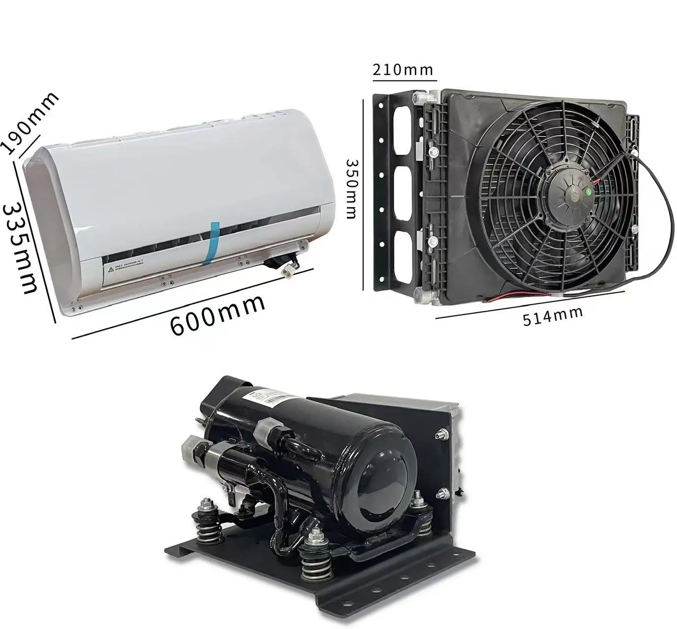 Factory supply  24V truck compressor integrated cooling hidden dual system parking air conditioning