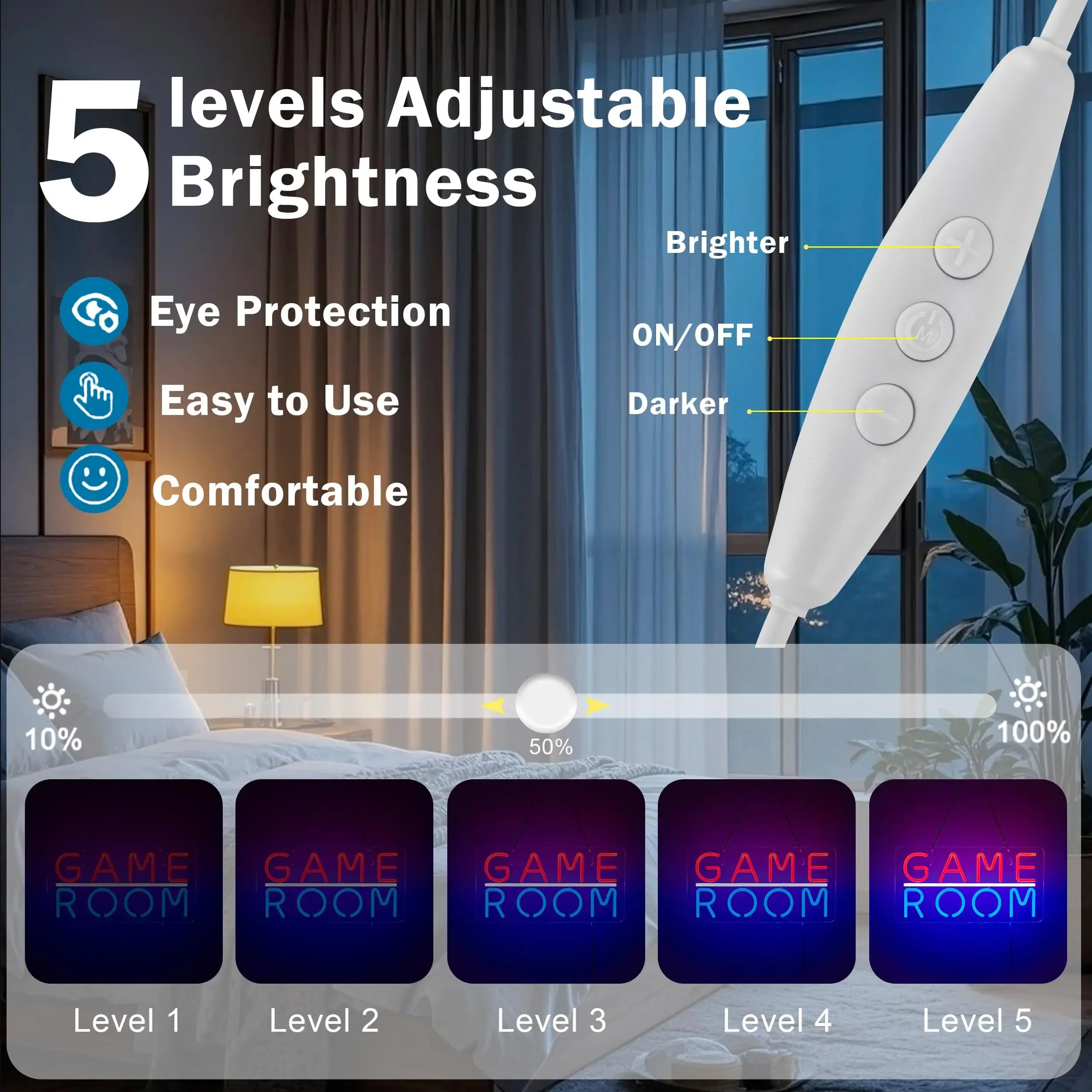 

Game Room Neon Gaming Signs for Wall Decor Gameing On Led Light for Man Cave Bar Club Decor Game Players Gamer Lover Gifts