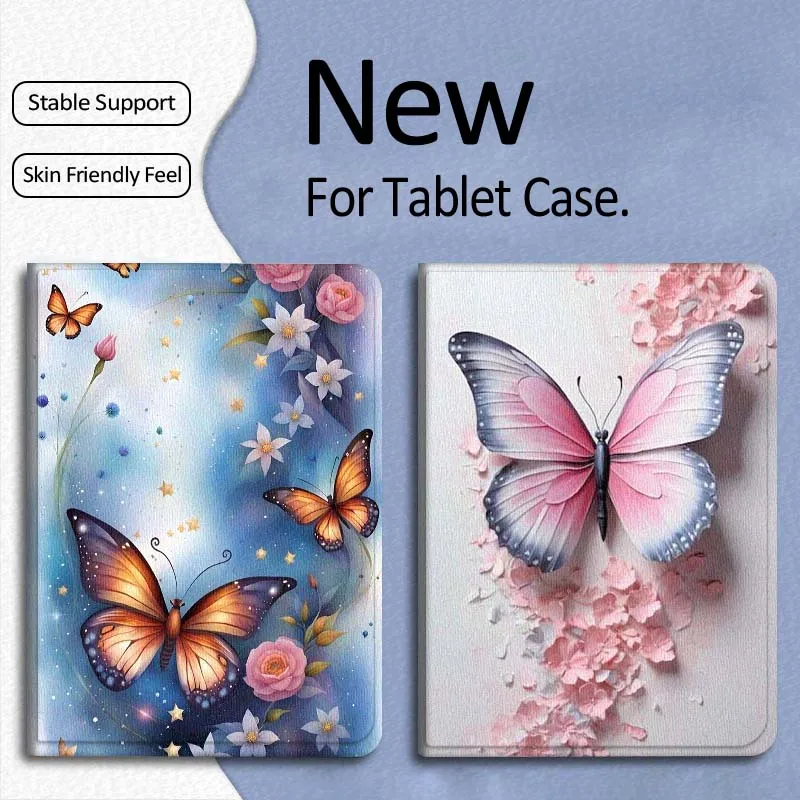 

Beautiful Flower Art Butterfly For Xiaomi Mi Pad Mini 4 5 6 7 SE Pro Plus Redmi Pad 2 SE 2025 8.8 11 Foldable Tablet Case Gift