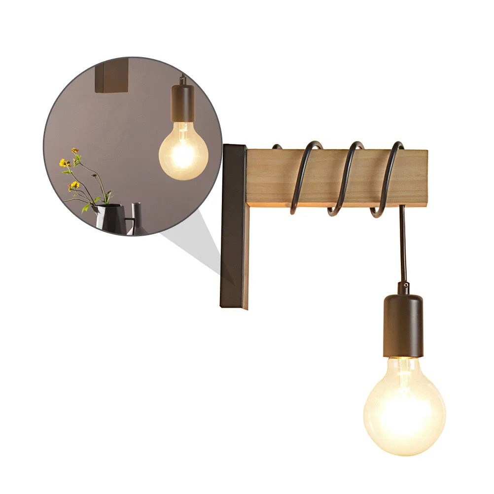 

1pcs Industrial Wall Lamp Vintage Style Matte Black Durable Lighting Fixture For Living Room Bedroom Corridor Indoor