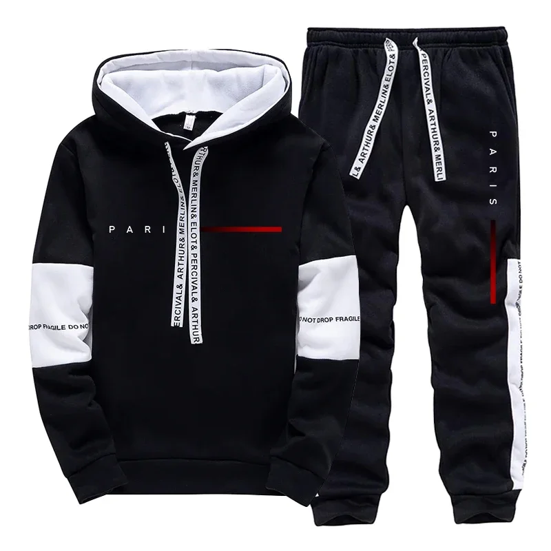 Paris Fashion Printed Women Set/Hoodie/Pants Fall Daily Casual Sports Jogging Suit Urban Street Trend Pullover Sweatpants Outfit