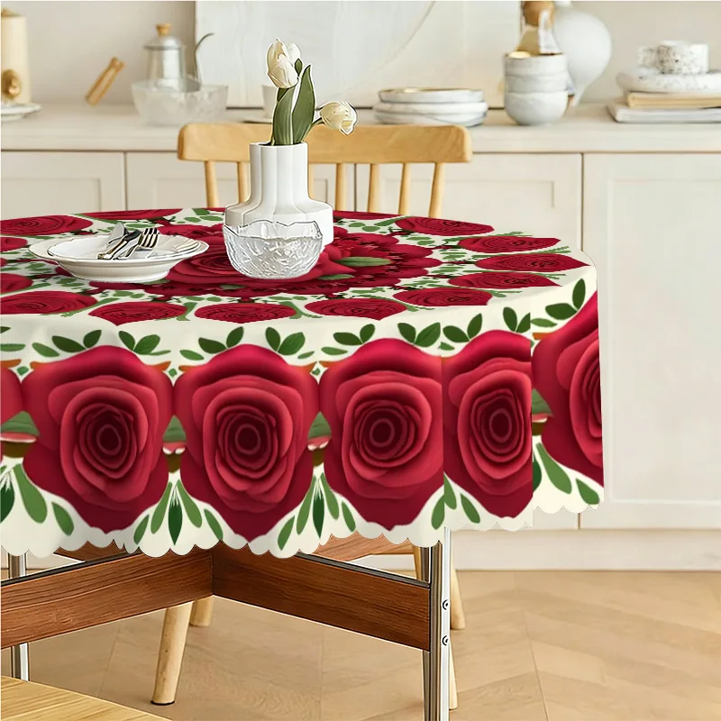 Hot-selling Lace Craf Round Table Cloth Pastoral Style Flowers Dining Room Decorative Tablecloth Light Luxury High Quality