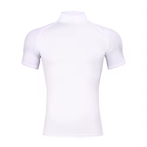 Mens Bodybuilding Sports Tight T-shirt Summer Compression Turtleneck Short Sleeve Gym Fitness Running Quick Dry Male Workout Top - Image 7