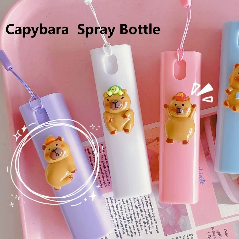 10ml Capybara Spray Bottle with Hand Strap Empty Cosmetic Refillable Container Liquid Container Portable Sub-Packing Bottle