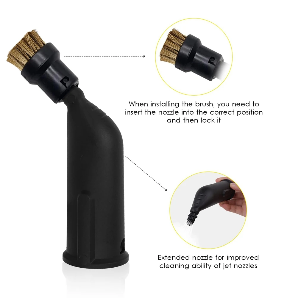 ASWUT-For Karcher Steam Cleaner Accessories, Round Brush, Window Squeegee,For Karcher SC1 SC2 SC3 SC4 SC5