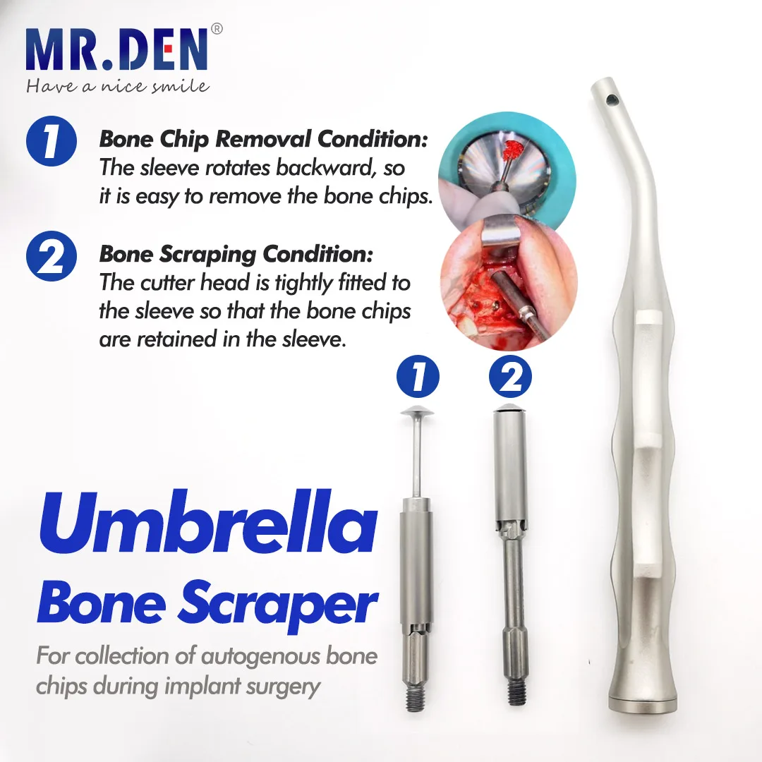 Dental Implant Bone Scraper Bone Planer Autogenous Bone Collector Cortical Bone Scraper Oral Tools Umbrella Bone Scraper