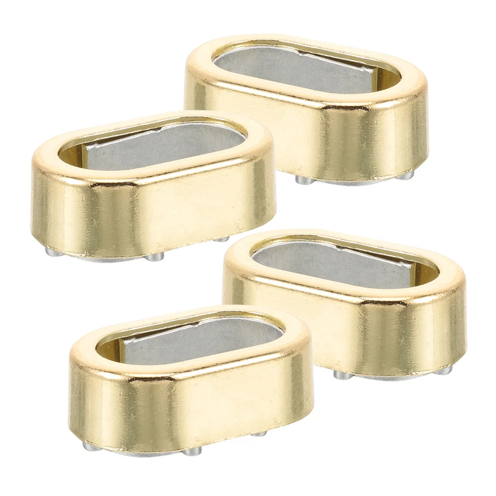 

4 Pcs Zinc Alloy Closet Rod Brackets Heavy Duty Bright Light Golden Color Shower Curtain Pole Holders Easy Installation