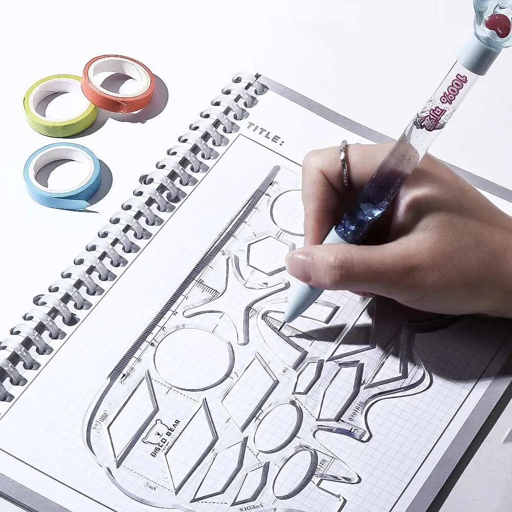 Fast 15cm Office School Supplies Geometry for Student Measuring Ruler Drafting Ruler Soft Function Ruler Drawing Template