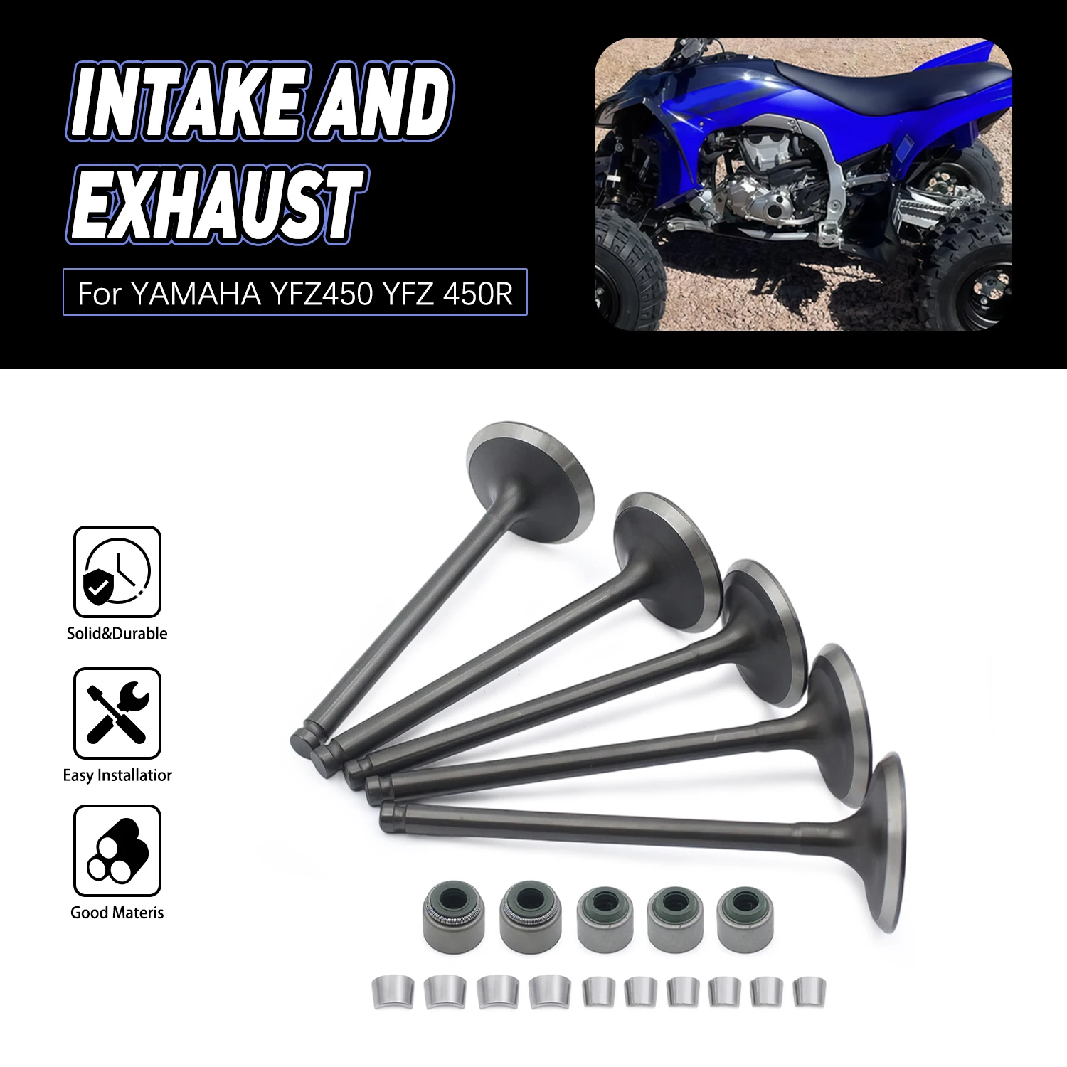 

Motorcycle Accessories For Yamaha YFZ450X 2010-2011 YFZ450R SE 2010-2023 WR450F YZ450F Engine Parts Valve Stem