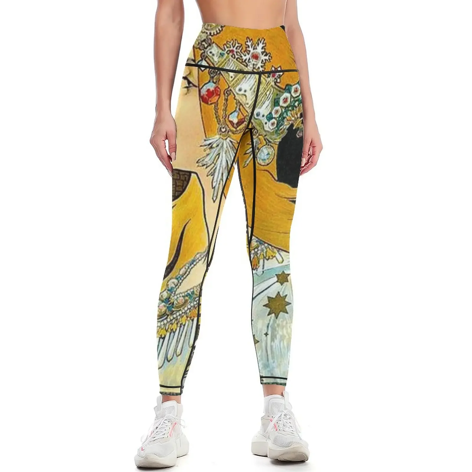 

PSYCHIC FORTUNES : Vintage Gypsy Fortune Teller Advertising Print Leggings gym clothing sports for gym Womens Leggings