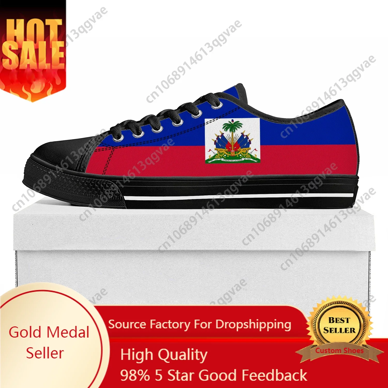 

Haitian Flag Low Top High Quality Sneakers Mens Womens Teenager Canvas Sneaker Haiti Prode Casual Couple Shoes Custom Shoe