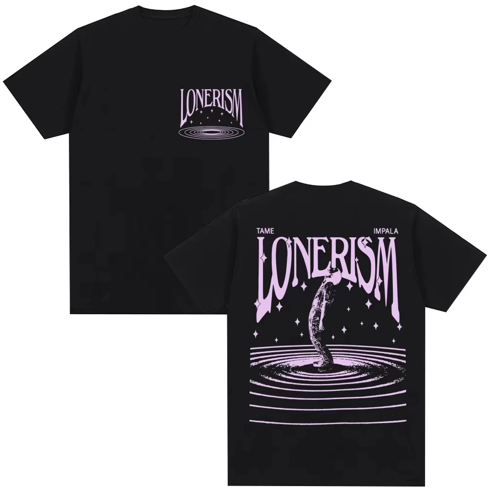 2026 Summer Hot Sale Unisex Comfort Y2K Vintage T-Shirt, Popular Music Rock Band Tame Impala Lonerism Women And Men T-shirt