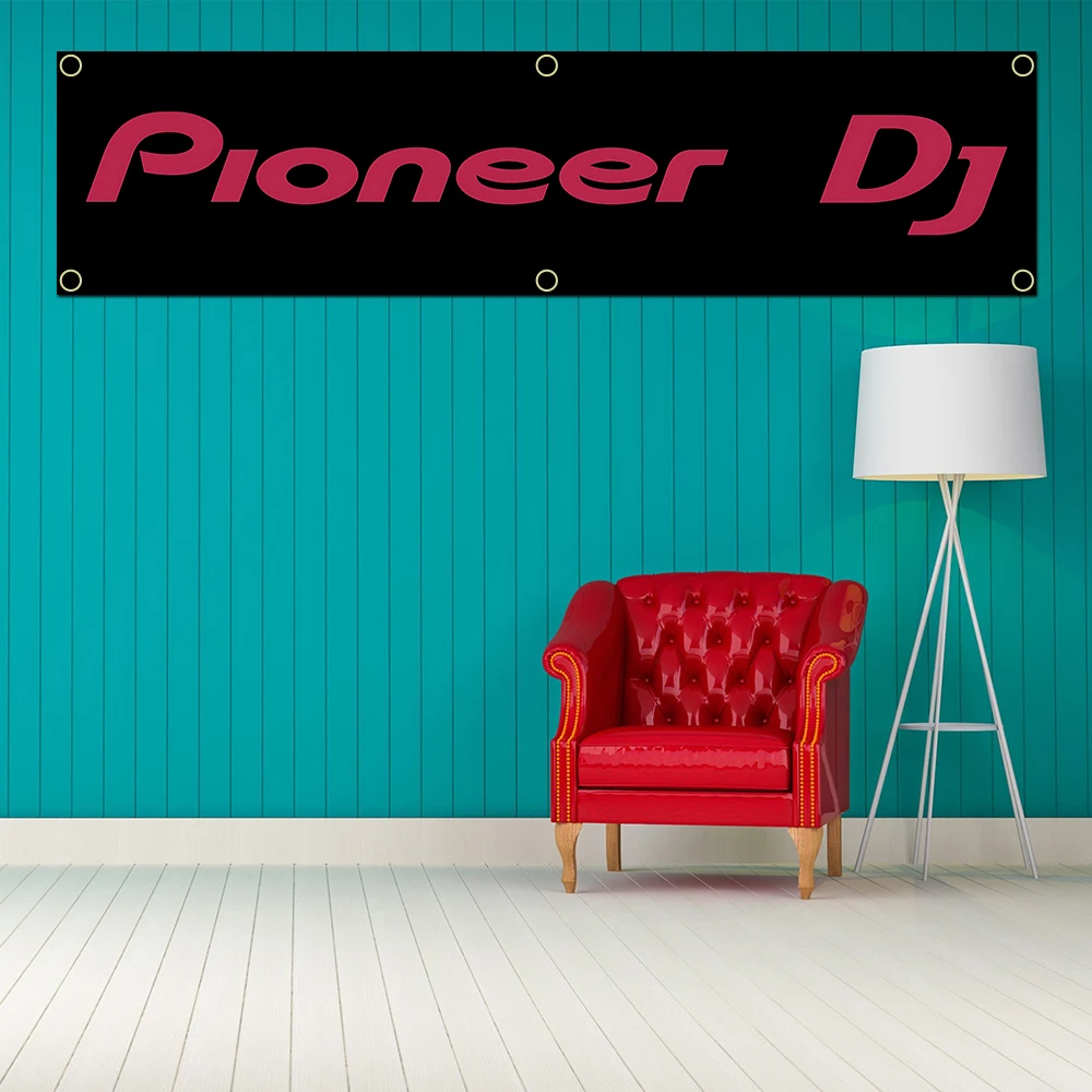 45x180cm Pioneer DJ Pro Music Banner Flag Polyester Printed Garage Wall Art Outdoor Decorations Tapestry