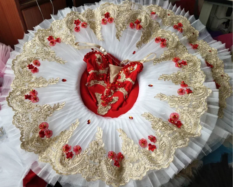 

Профессиональная балетная пачка с цветочной феей, красная, для взрослых и детей, лебединое озеро, современные танцевальные костюмы, платье балерины для женщин и детей, девочек