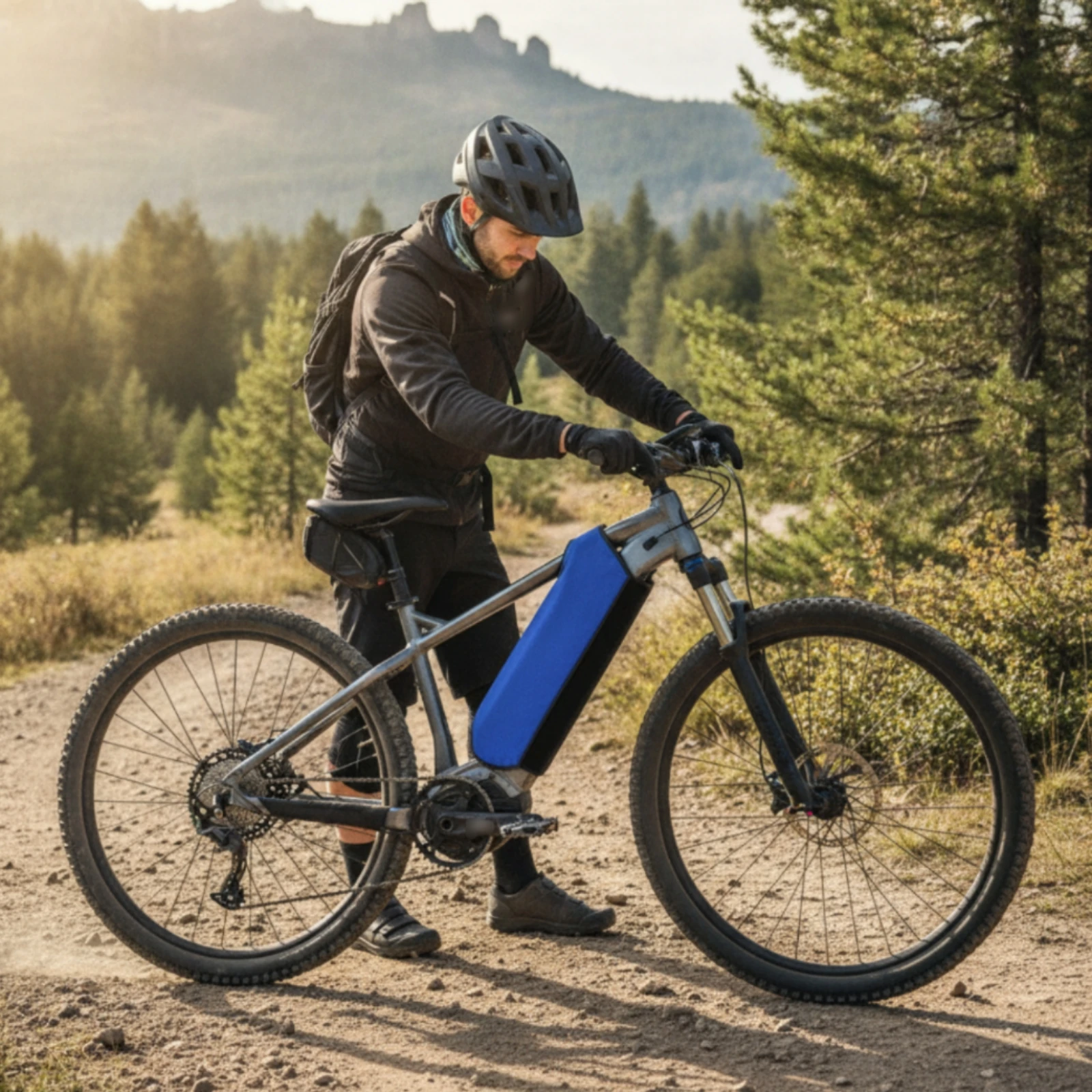 Cycle Frame Cover with Hook-and-Loop Closure Wraparound Cycle Protect Cover Electric Bicycle Protect Sleeve Dust-Covering Padded view 2