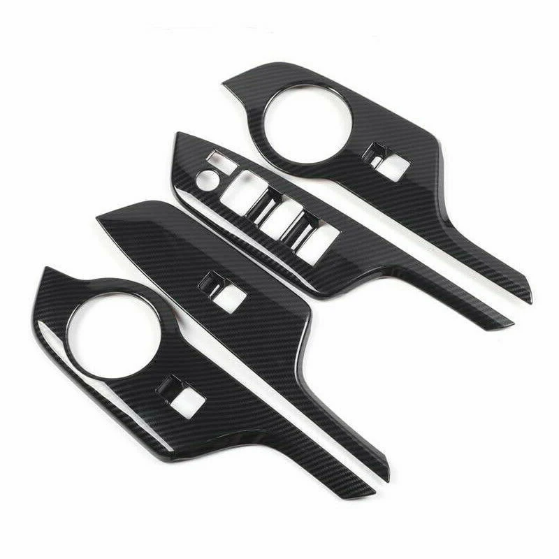 

Автомобильные аксессуары из углеродного волокна, стиль ABS, кнопка переключателя подъема окна, крышка панели Tri