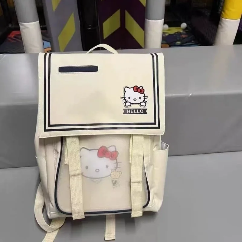 حقيبة ظهر للأطفال من Hello Kittys Ins Sanrios حقيبة ظهر جديدة ذات سعة كبيرة حقيبة ظهر لطيفة للفتيات والطالبات حقيبة مدرسية من قماش أكسفورد #1