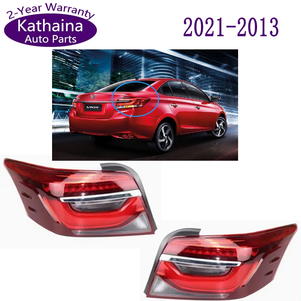 Kathaina Auto Parts 1 pair Taillight housing Tail light cover For Toyota Yaris Vios 2002-2007 2007-2013 2014-2016 2017-2020 2021