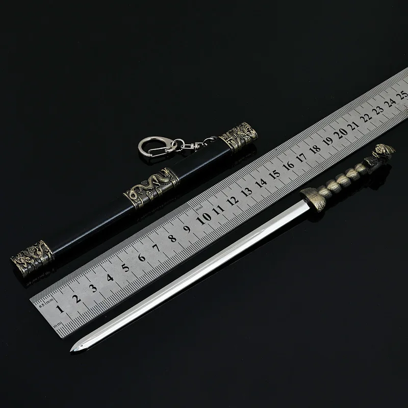 22CM mezcla de agua periféricos de la serie de TV china Fang La Blade arma artesanal de Metal modelo coleccionable adornos de escritorio juguete para niño