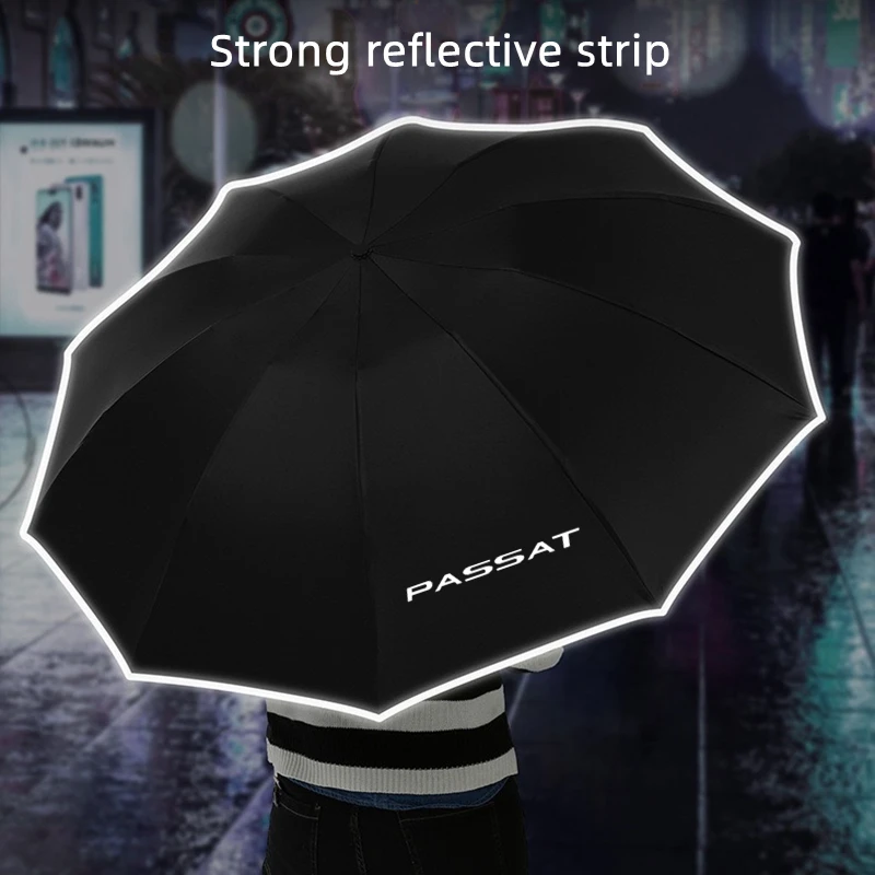 Strong Fully Automatic Umbrella Folding Rain Umbrella For VW Volkswagen PASSAT B5 B6 B7 B8 Variant 2021 2020 2019 2018 - 1997 view 4