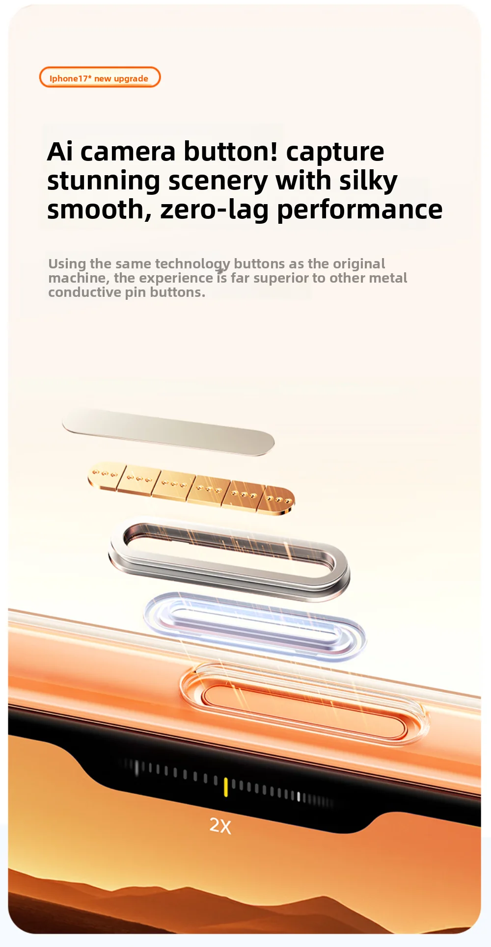 

Applicable to Apple 17 mobile phone protective case, all-inclusive, zero-sense magnetic transparent.