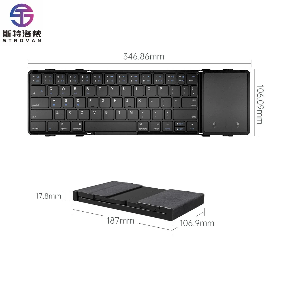 Smart Wireless Mechanical Keyboard for Laptop Smartphone Tablet   for 5.1 Foldable RGB Backlit USB-C Mini