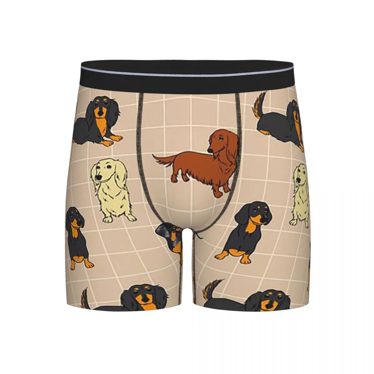 

Длинные трусы-боксеры, шорты с собакой таксы (19) Трусики, мужские дышащие трусы для Homme, мужские подарки бойфренду