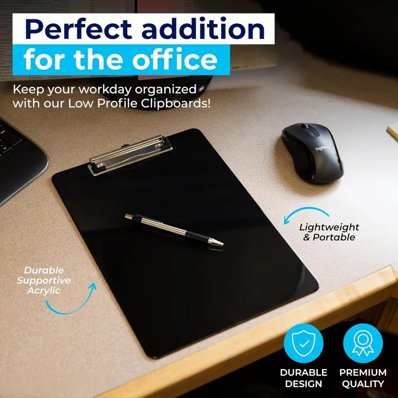 3 قطع من الألواح الحافظة شديدة التحمل مع قاعدة مضادة للانزلاق - لوح إسفنجي PP سميك، حافة تشبه معدنية للمكتب والمنزل والفواتير والرسائل #1