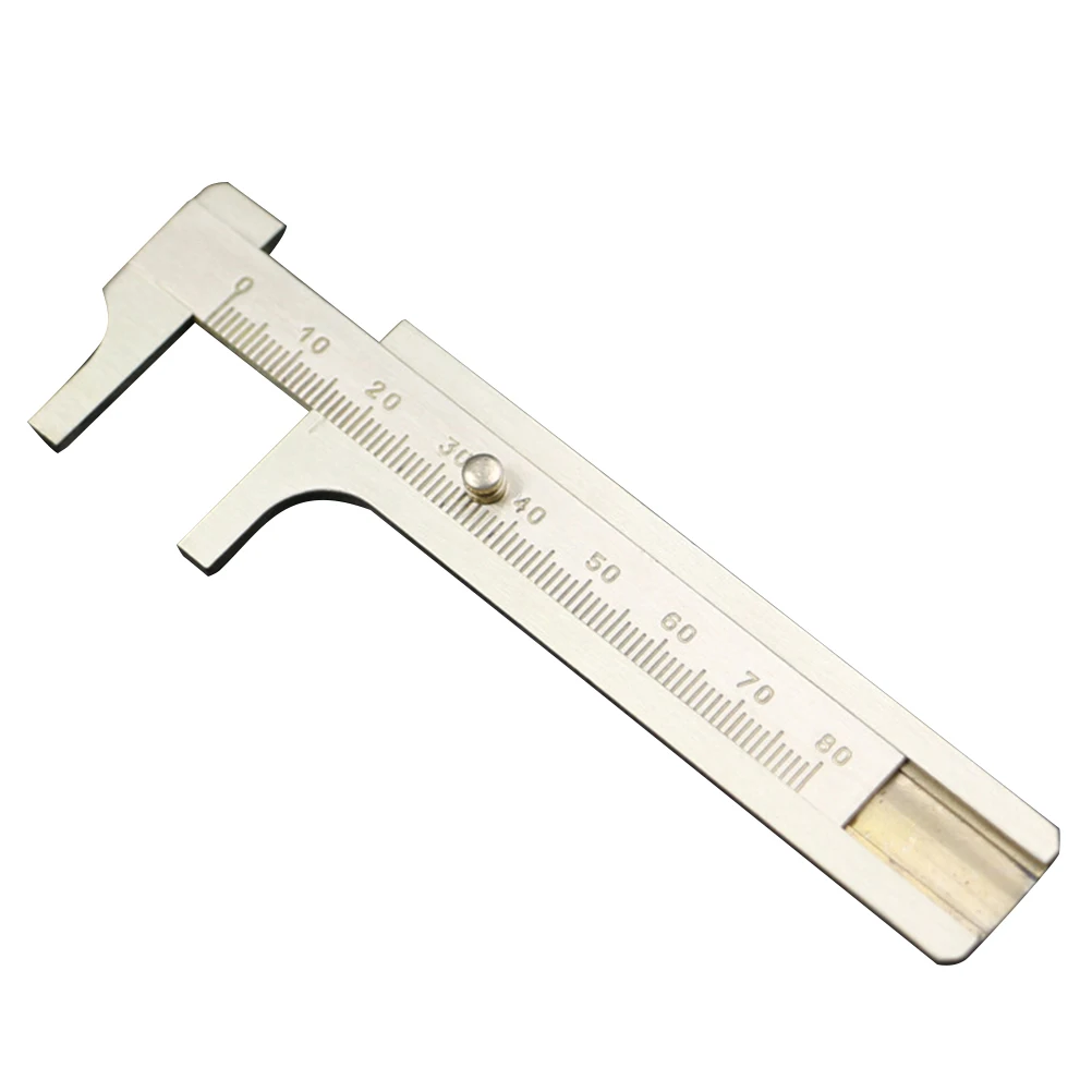 

Solid Brass Vernier Caliper Measuring Tool Mini Pocket Caliper Millimeter Scale For Gemstones Jewelry Bookmarks