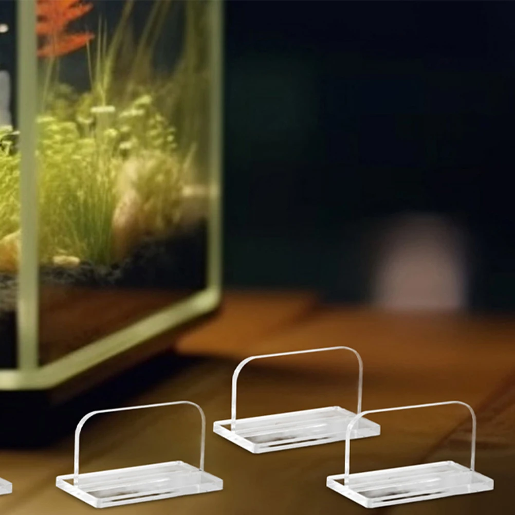 

6Pcs Aquarium Lid Handles Clear Acrylic Rectangle Panel Fish Tank Cover Replacement Clip Decoration Accessories