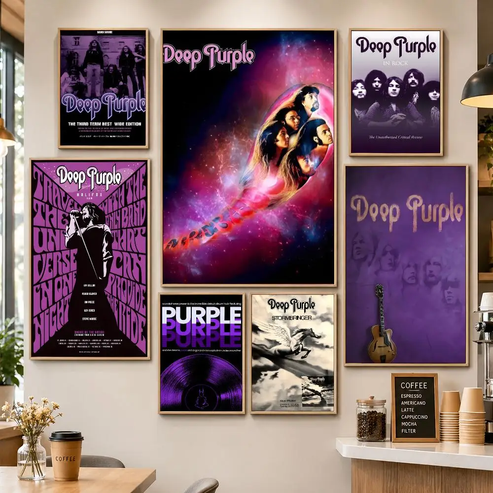 Band Deep Purple Smoke On The Water Highway Star Poster PP Decorative Poster Print Apartment Dorm Office Cafe Gift