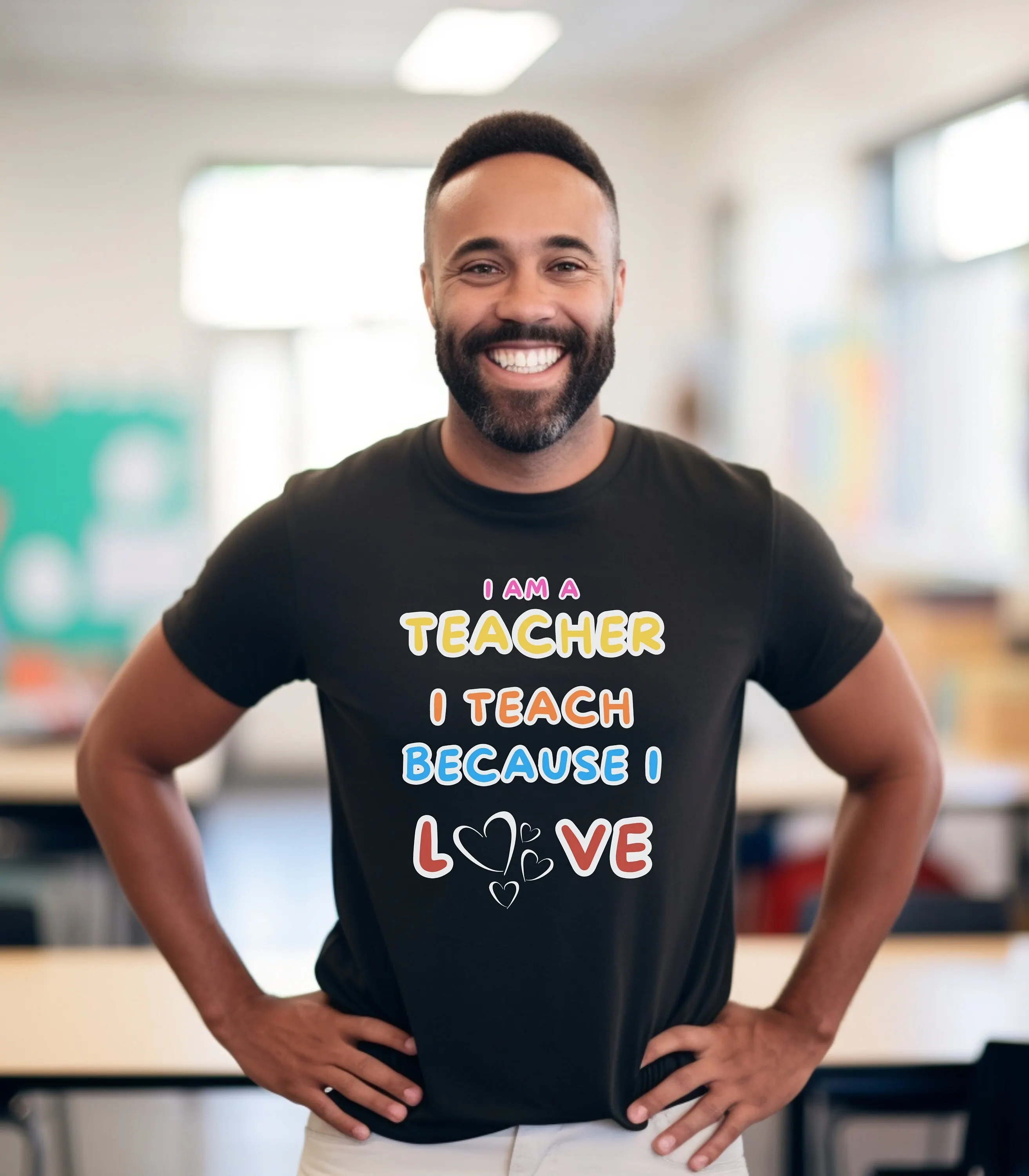 Teaching Is Love T Shirt 100 Cotton Teacher Appreciation Colorful Design Positivity Educator