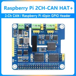 Raspberry Pi 2-Channel Isolated CAN Expansion HAT Dual Chip For Raspberry Pi 5/4B/3B+/Zero W/2W