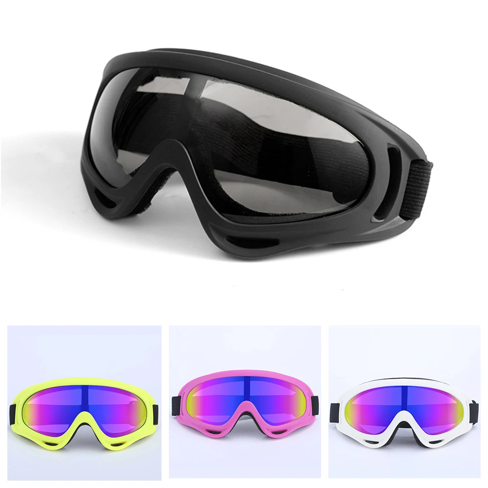 Unisex Winter Snow Sports Ski Glasses Wind Snow Block Scratch Proof Lens Various Colors For Outdoor Snow Field Activities