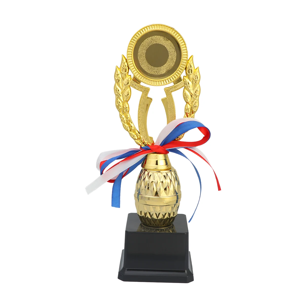 

24cm Golden Creative Design Award Trophy Plastic Reward Prizes Decor Competition Gift Awards Trophy with Black Base for Ceremony