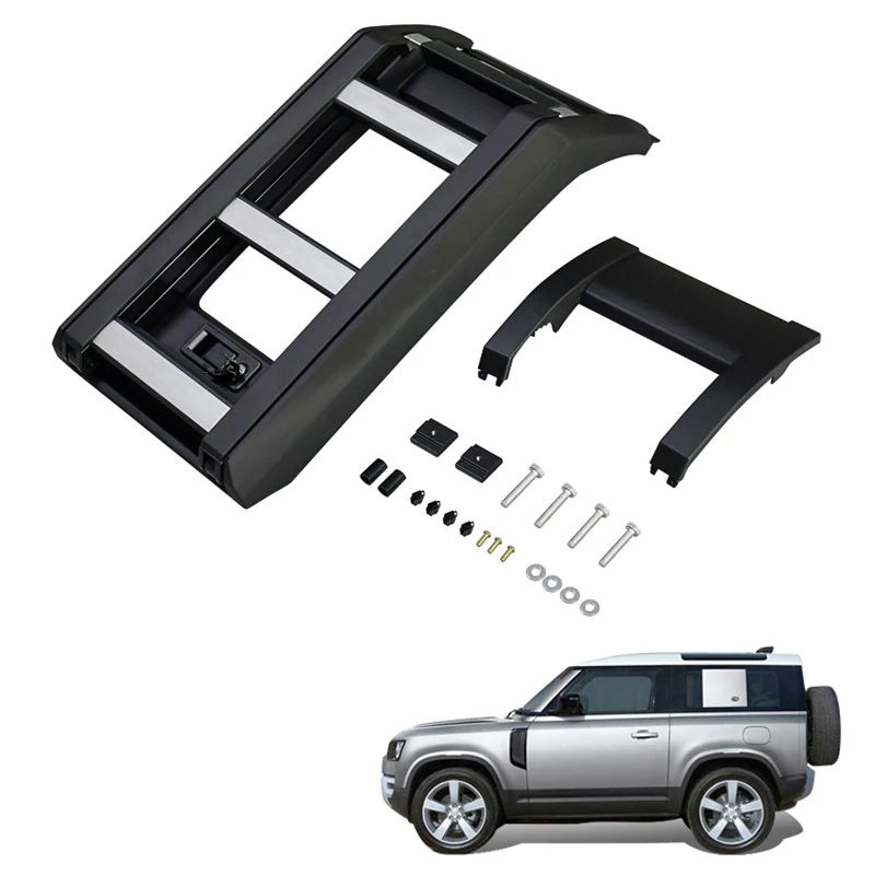

Auto Parts Aluminum Telescopic Black Side Ladder Tailladder for Defender 90 2020+