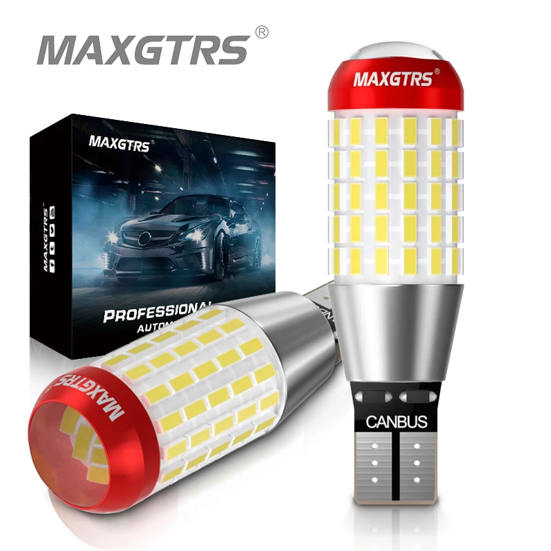 2x Żarówki LED W16W T15 87SMD 3014 Chip Canbus OBC Bezchyłkowe światło cofania LED 921 912 Żarówki LED W16W Samochodowe światło cofania Białe DC12V
