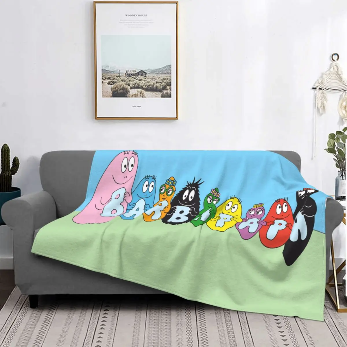 

Parent Child Animation Blanket Super Warm Velvet Bedroom Blanket Thin Plush Quilt