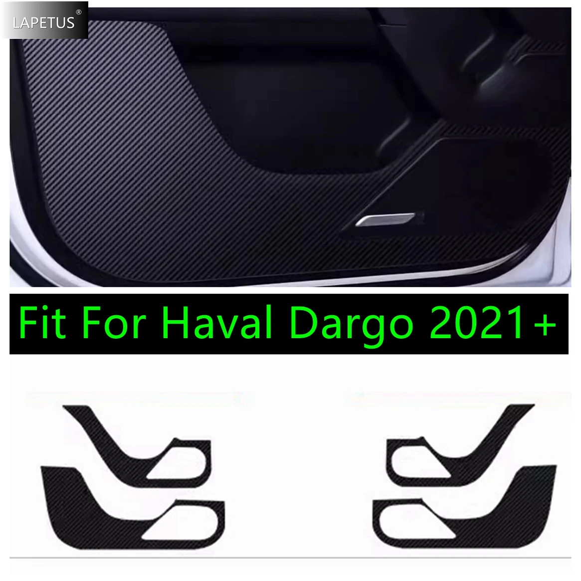 

Car Door Anti Kick Pad Edge Film Protect Carbon Fiber Look Sticker Interior Modified Accessories Fit For Haval Dargo 2021 2022