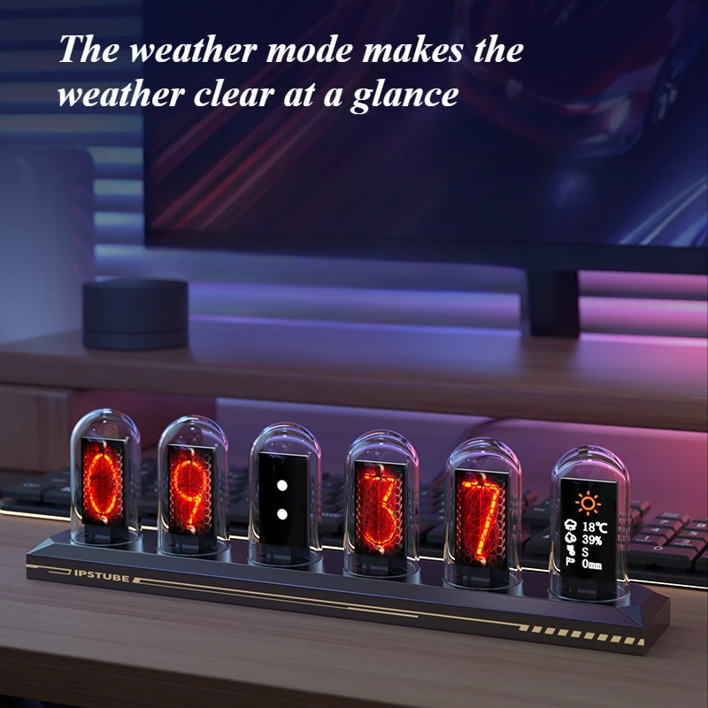 Explosief gepersonaliseerd ontwerp Klok Computer RGB Desktop Klok Ornament Fate Stone Gate Cyberpunk Fun Light