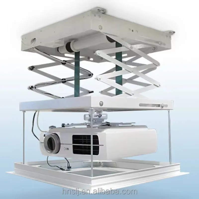 

High Quality Durable Scissors Electric Ceiling Mount Motorized Lift Projector Lift Projection Hanger Electric Lifting