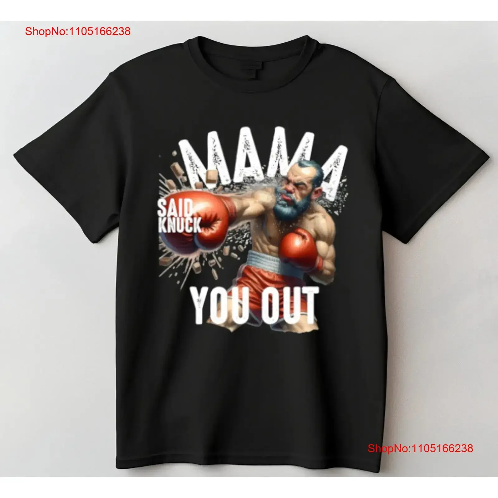 Boxeo Kickboxing mamá dijo Knock U Out guantes deporte Fan camiseta vintage lavado Casual homme suave ligeramente Unisex gráfico