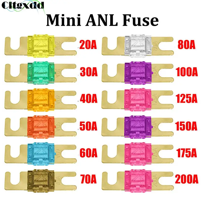 

1/5/10pcs ANL U-Shaped Stud Car Fuses Mini Car Stereo Audio AFS Fuse 20A 30A 40A 50A 60A 70A 80A 100A 125A 150A 32V Auto Fuse