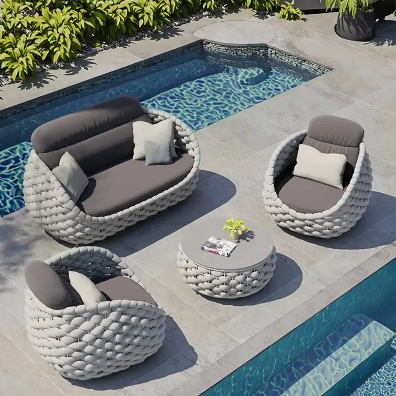 

Outdoor rattan sofa set, hotel outdoor furniture