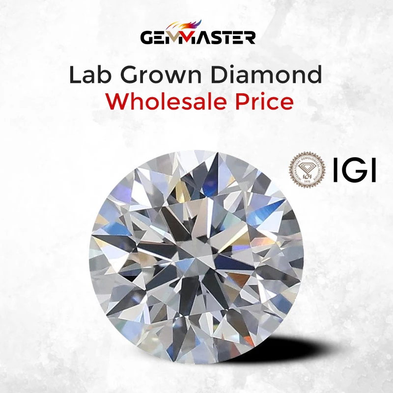 ラボグロウンダイヤモンド卸売 GEMMASTERダイヤモンド工場 D E F G VVS VS 本物のラボダイヤモンド IGI証明書付き 1
