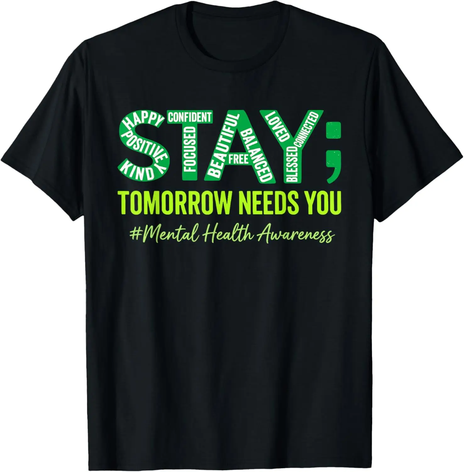 End The Stigma Sunflower Mental Health Awareness Men Women T-Shirt 100% Cotton Trendy Y2K Short-Sleeve Tee – Soft, Quick-Drying, & Moisture-Wicking; Ideal for Sports or Casual Wear; Great Gift for Christmas or Halloween.