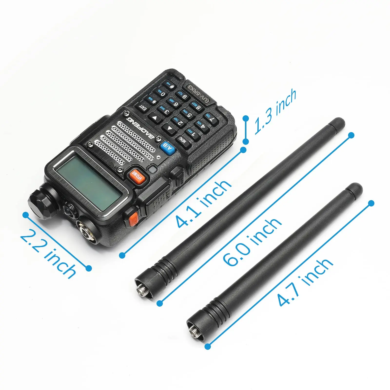 Baofeng X radiodity UV-5RX3, tri-band VHF, 1.25M, UHF genggam amatir Ham dua arah Radio Walkie Talkie dengan Earpiece dan