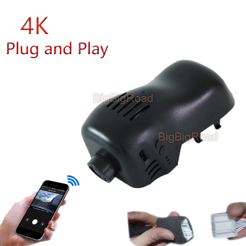 

4K Plug And Play Car DVR Wifi Video Recorder Dash Camera For Volkswagen Touareg 2012 2013 2014 2015 2016 2017 2018 FHD 2160P